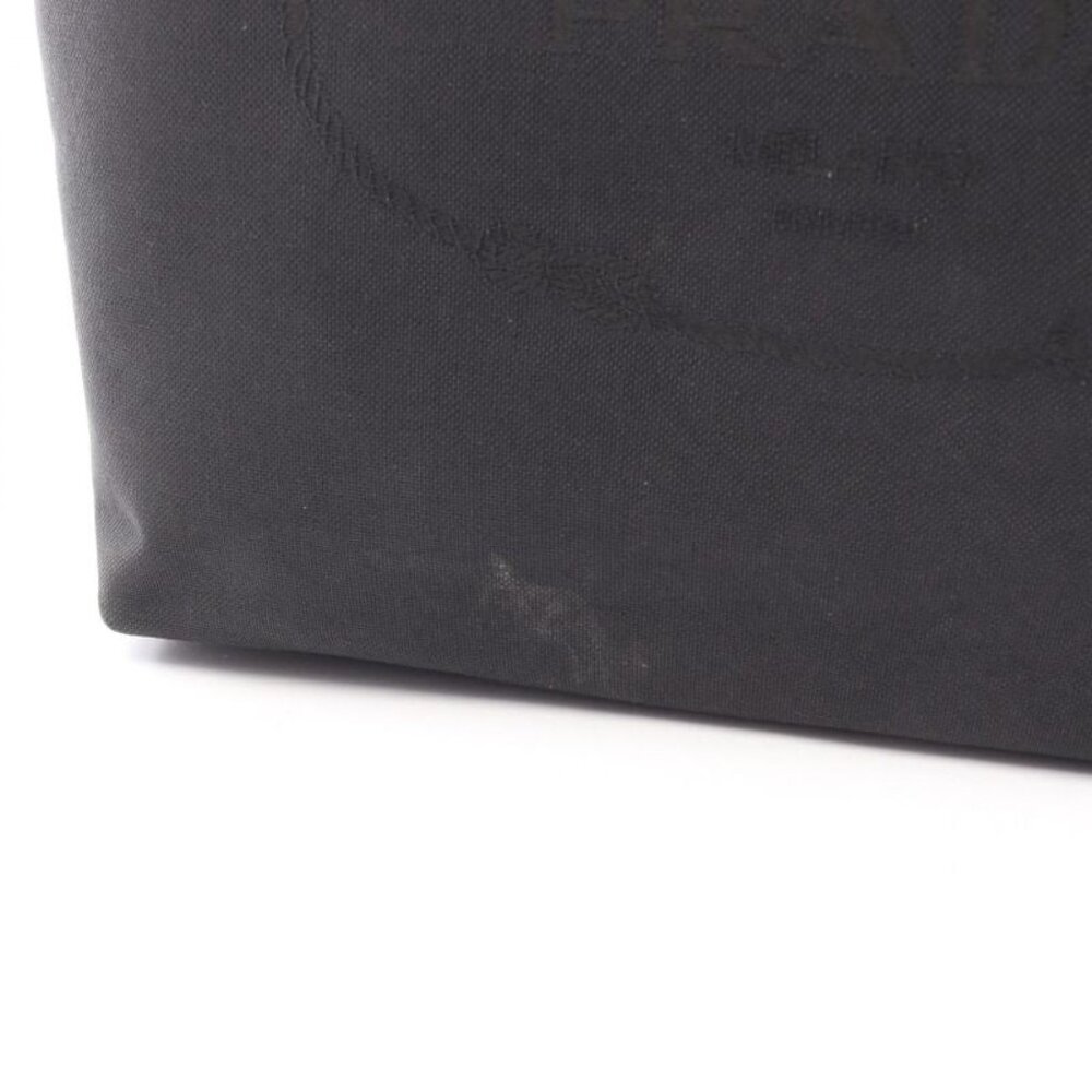 Prada Tote Bag Logo Jacquard 1 Bg158 Black Canvas Leather Logo Jacquard Tote Bag - Picture 8 of 10